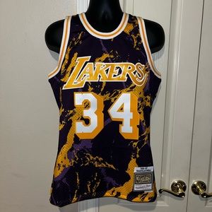 LA Lakers Mitchell & Ness Shaquille O’Neal Hardwood Classics Mens Jersey